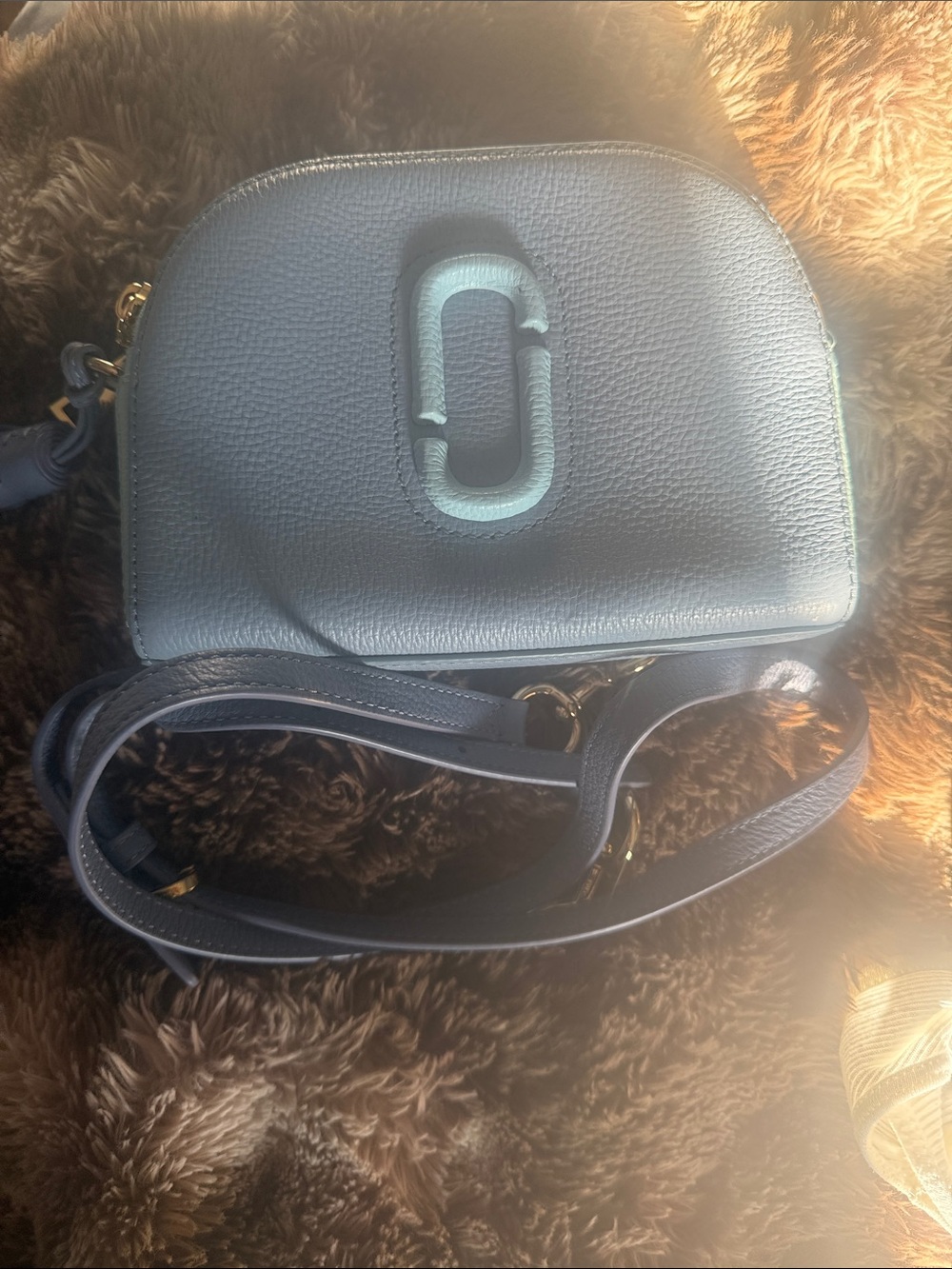 Classic Blue Leather Crossbody Bag - Marc Jacobs Inspired